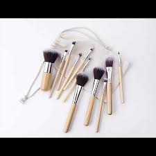 hd finish bamboo makeup brush set