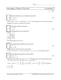 Algebra 1 Part 2 Test 3 Chapter 7