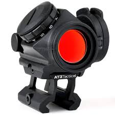 Red dot sights are popular to use for aiming at moving targets, especially since this type of sight allows you to line up the target and take a shot at a quick rate of speed. At3 Micro Red Dot W Riser Mount Armor