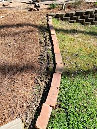 laying brick edging in your garden