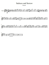 Sheet music arranged for easy piano, and 5 finger piano in d minor (transposable). Sadness And Sorrow Partituras Violino Partitura Para Violino
