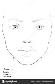 face chart makeup artist blank