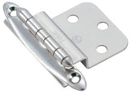 self closing face mount hinges chrome