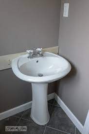 how to install a pedestal sink without