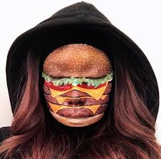ultimate face painting cheeseburger face