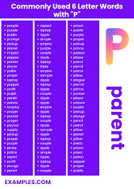 450 6 letter words with p meaning pdf