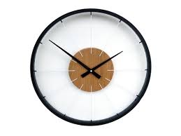 Wall Clock With 20 Inch Black Aluminum