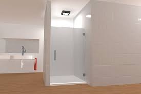 Single Glass Shower Door Layout 1