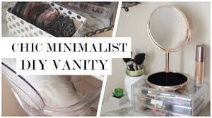 minimalist makeup vanity diy for small