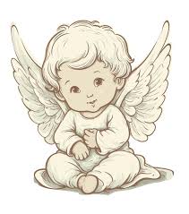 baby angel sketch images free