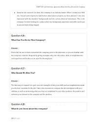 Collection Of Job Interview Questions And The Answers