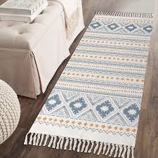 blue rug cotton washable cotton rug