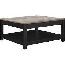 Unfinished medium square wood coffee table. Altra Furniture Carver Square Coffee Table In Black And Sonoma Oak Walmart Com Walmart Com