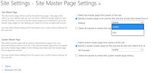 custom master page in sharepoint