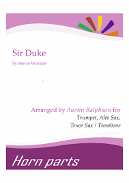 Sir Duke Horn Parts By Stevie Wonder Digital Sheet Music