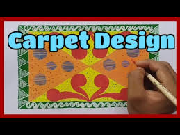 how to draw carpet design drawing