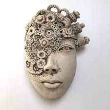 Harmony Ceramic Wall Mask Sculpture