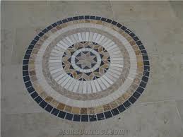 circular mosaic floor medallion from