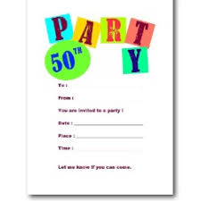 50th Birthday Invitations Free Printable Party Invitations