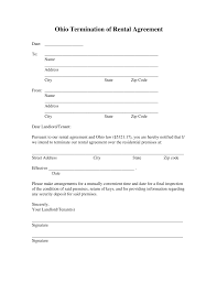 Free Ohio Lease Termination Letter Form 30 Day Notice Pdf
