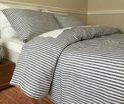 White Striped Duvet Cover Striped Linen
