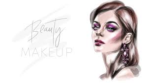 beautiful woman face makeup vector