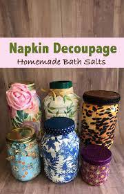 napkin decoupage gift containers
