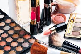 makeup and cosmetics set stock photo by