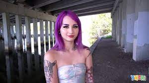 YNGR - Hot Inked Purple Hair Punk Teen Gets Banged - XVIDEOS.COM