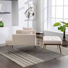 beige velvet upholstered accent chair