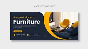 Interior decor and modern furniture banner design. Free Psd Furniture Facebook Cover And Web Banner Template