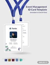 Driver's license size laminates are 2 3/8'' x 3 5/8'' and are a popular size for id cards and all forms of identification. 15 Event Identification Card Templates Illustrator Photoshop Ms Word Publisher Pages Free Premium Templates