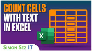 how to count cells with text in excel