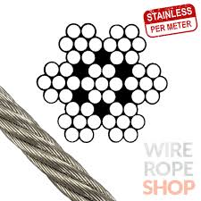 7x7 Stainless Steel Wire Rope 1mm 2mm 3mm 4mm 5mm 6mm Wire