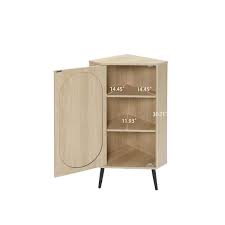 tileon corner cabinet rattan door freestanding corner tables for small es corner shelf stand for kitchen bathroom light brown wood
