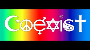 (intransitive, of two or more things, people, concepts, etc.) to exist contemporaneously or in the same area. Coexist Sticker Really Sticking It To Those Intolerant Bootlicking Trumpster Fucks Unsubscribed