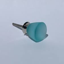 Frosted Turquoise Beach Glass Knob