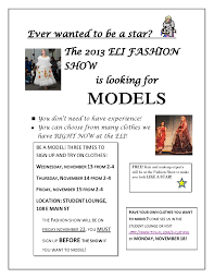 be a model in the eli fashion show