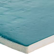 Tilebar Cavallo Fiji 14x14 Glazed Porcelain Tile Blue Backsplash Wall And Floor