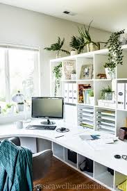 The essential items (everything but the corner book shelf, the top wall shelf and the drawer in the right) added up to $333.83. Ikea Home Office Ideas My New Design Studio Reveal Jessica Welling Interiors