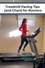 a treadmill pace chart
