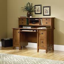 It's certainly not for people who have limited space in the room. Sauder August Hill Comp Desk With Hutch Oiled Oak 409688 Sauder Furniture