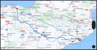Spain is out lined in red. What Is The Drive Distance From Bilbao Pais Vasco Spain To Barcelona Catalonia Spain Google Maps Mileage Driving Directions Flying Distance Fuel Cost Midpoint Route And Journey Times Mi Km