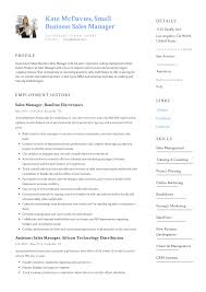 Small Business Sales Manager Resume Sample Writing Guide