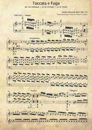 Free sheet music : Bach, Johann Sebastian - Toccata e Fuga, BWV 565 (d-moll)  (Piano solo)