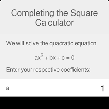 Completing The Square Calculator Examples