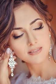 beautiful bride with her eyes closed