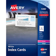 Avery Unruled Index Cards For Laser And Inkjet Printers 3 X 5