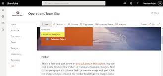sharepoint create a new page