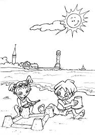 Includes images of baby animals, flowers, rain showers, and more. Beach Scene Coloring Pages Coloring Home